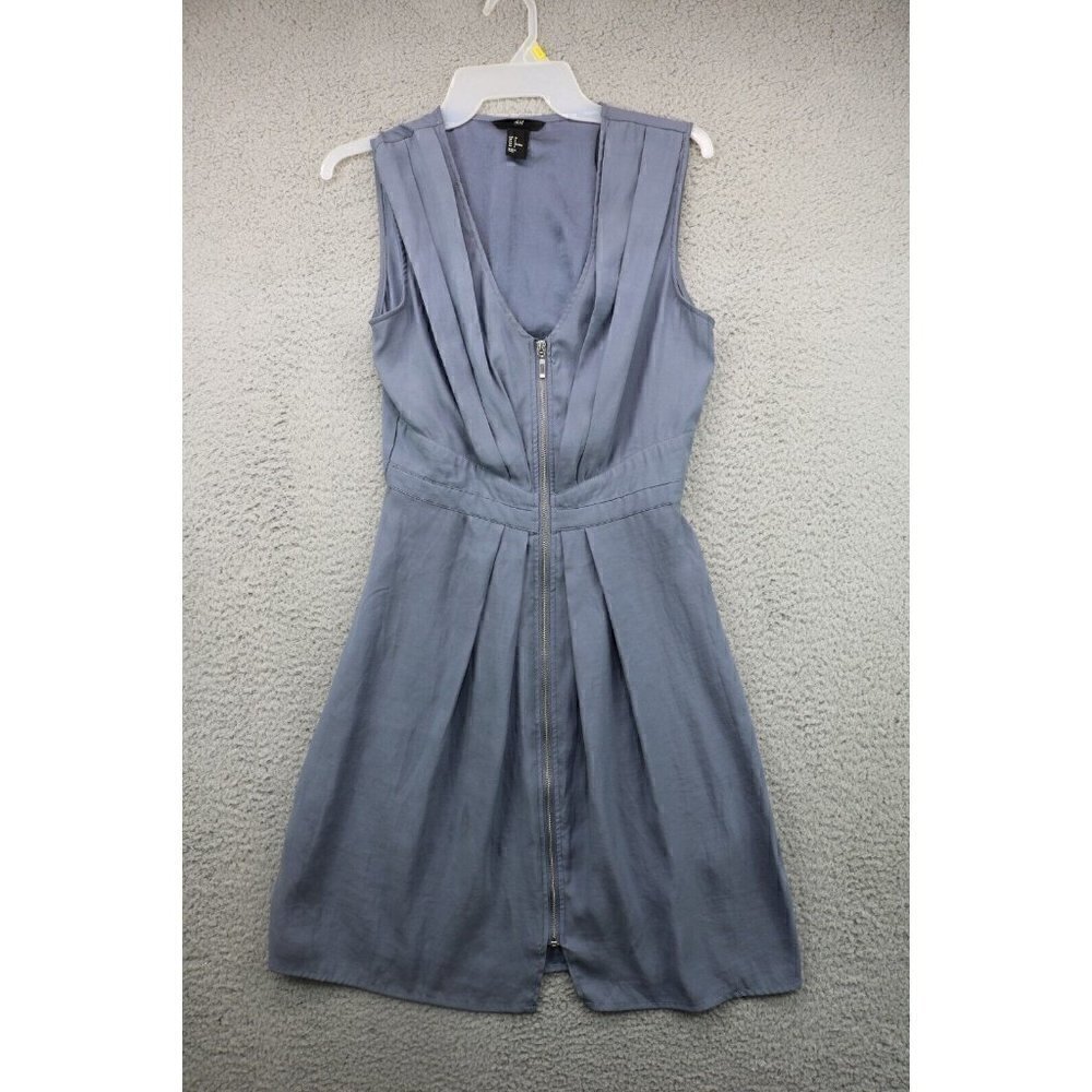 H&M Women's Blue Casual Dress-Size 6-100% Polyester
